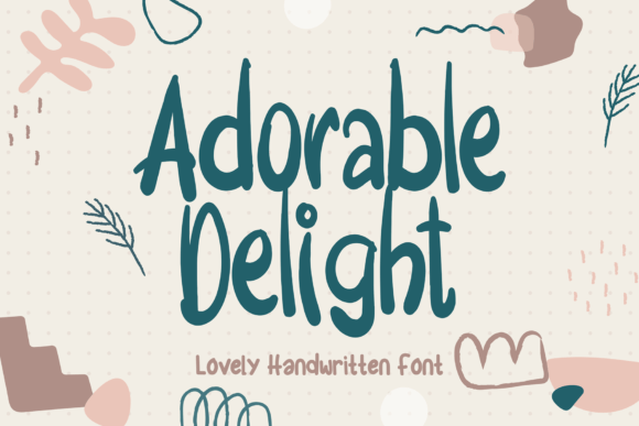 Adorable Delight: A Whimsical Handwritten Font for Playful Branding