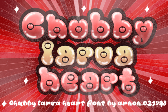 Chubby Larva Heart: The Joyful Display Font for Bold Branding