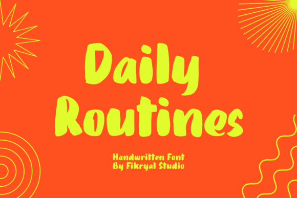 Daily Routines: The Handwritten Display Font for Scroll-Stopping Campaigns