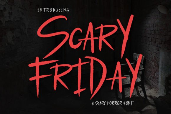 Scary Friday: A Modern Horror Display Font for Editorial Design
